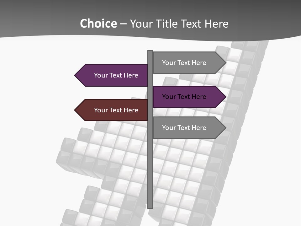 Design Arrow Perspective PowerPoint Template