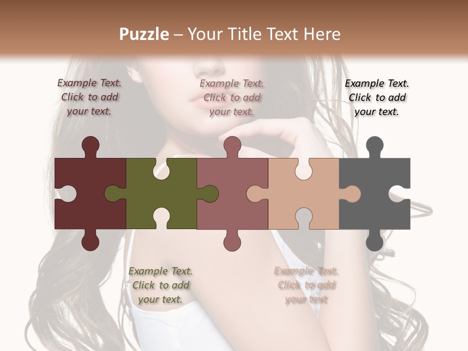 Curly Hair Teen PowerPoint Template