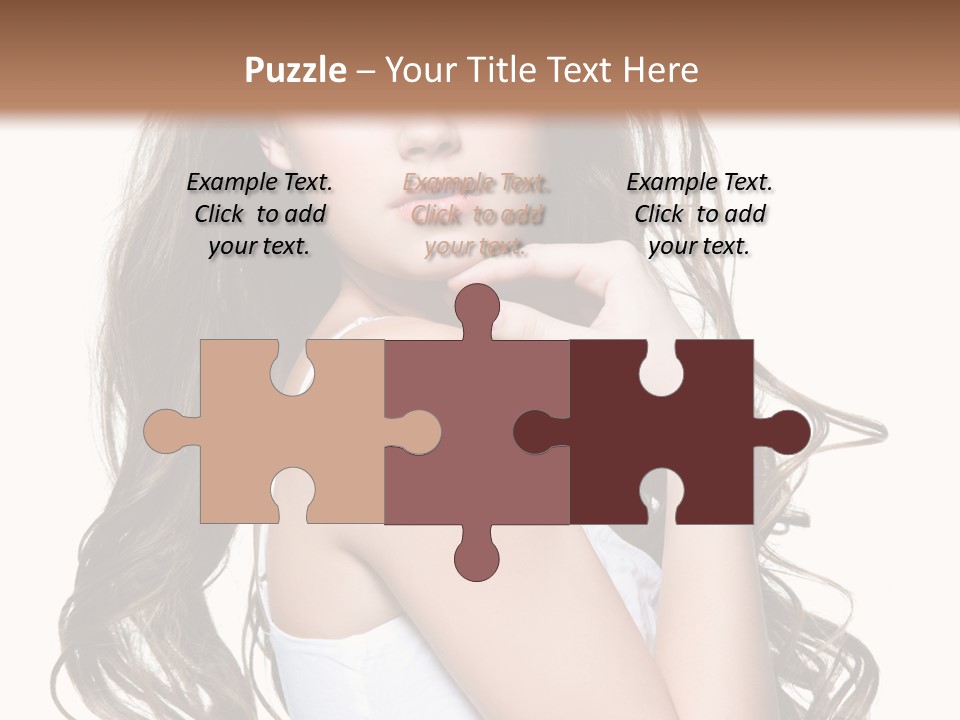 Curly Hair Teen PowerPoint Template