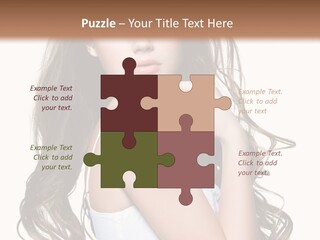 Curly Hair Teen PowerPoint Template