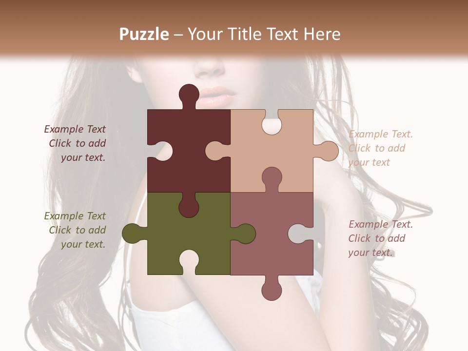 Curly Hair Teen PowerPoint Template