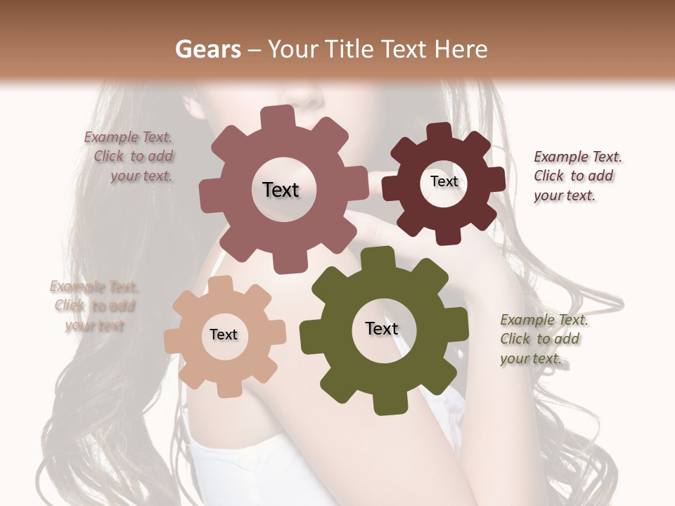 Curly Hair Teen PowerPoint Template