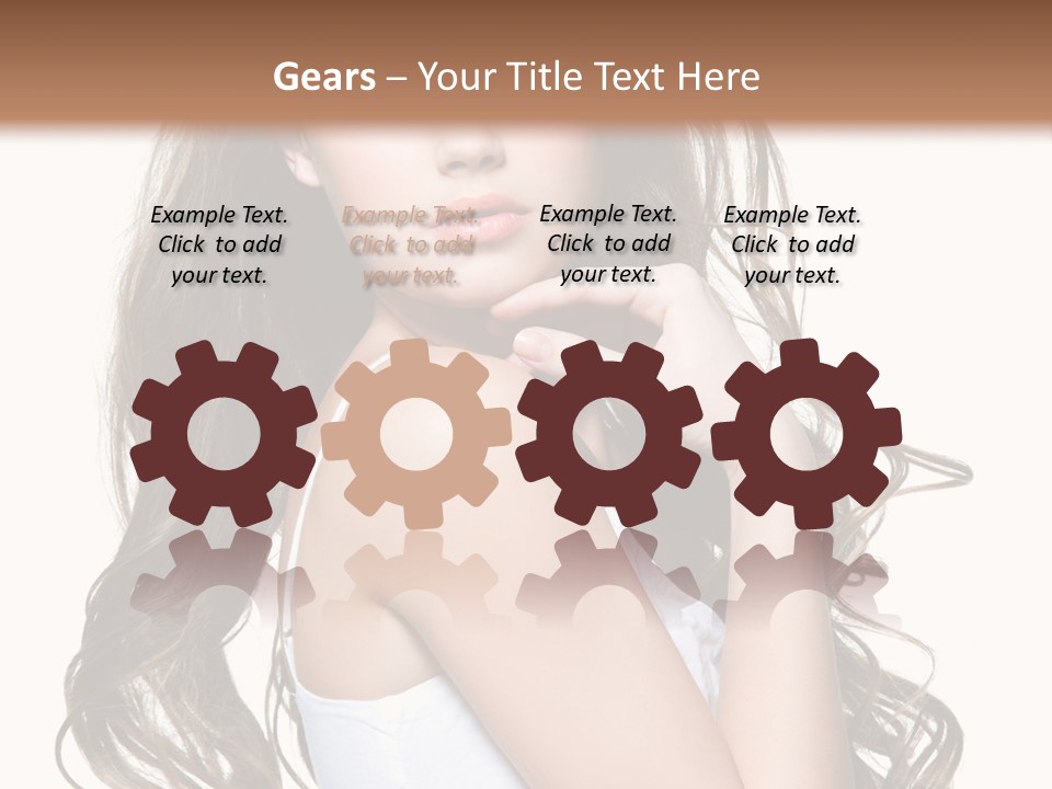 Curly Hair Teen PowerPoint Template