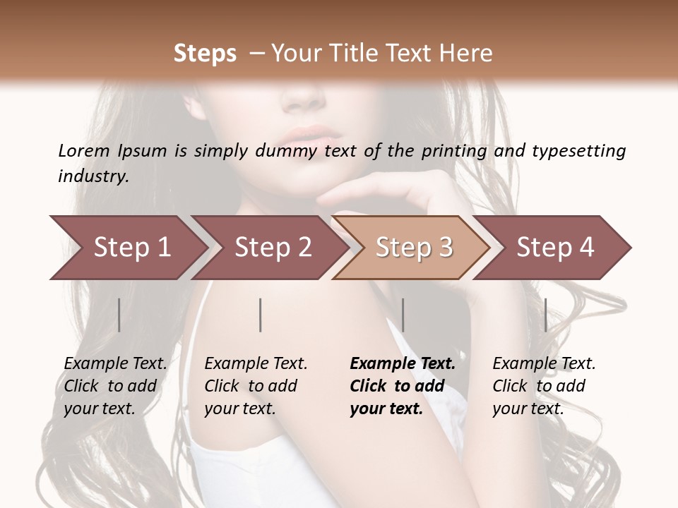 Curly Hair Teen PowerPoint Template
