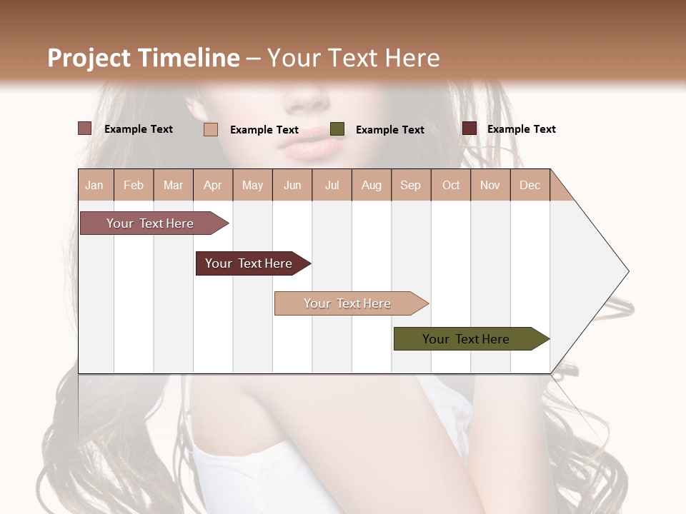 Curly Hair Teen PowerPoint Template