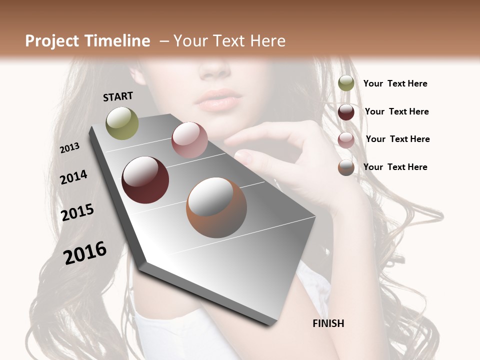 Curly Hair Teen PowerPoint Template