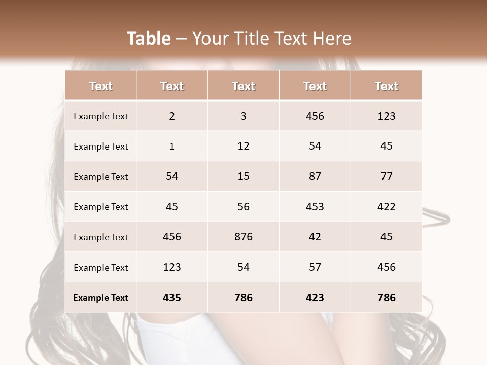 Curly Hair Teen PowerPoint Template