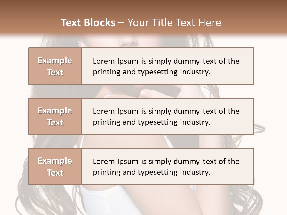 Curly Hair Teen PowerPoint Template