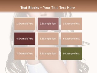 Curly Hair Teen PowerPoint Template
