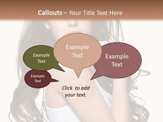 Curly Hair Teen PowerPoint Template