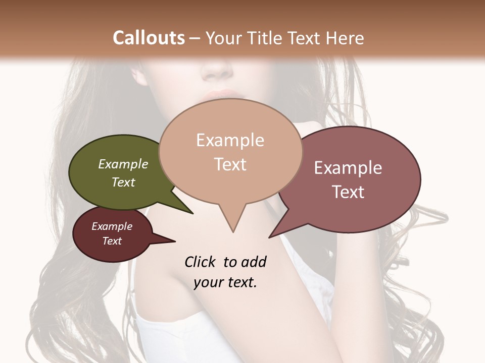 Curly Hair Teen PowerPoint Template