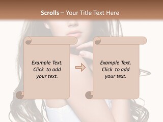Curly Hair Teen PowerPoint Template