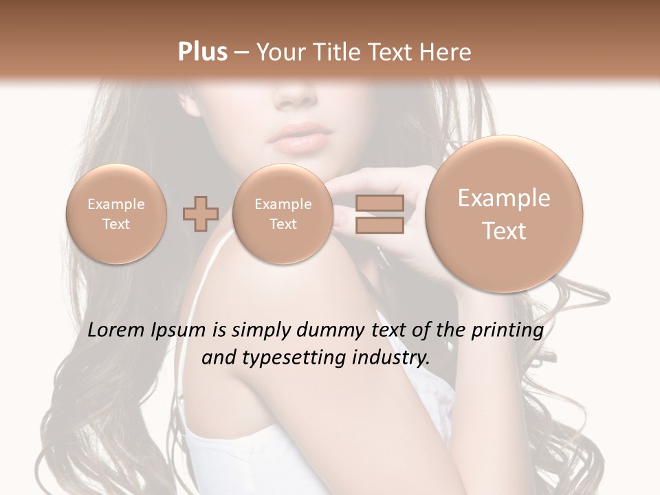 Curly Hair Teen PowerPoint Template