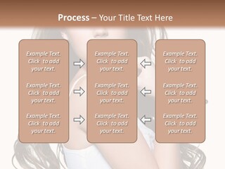 Curly Hair Teen PowerPoint Template
