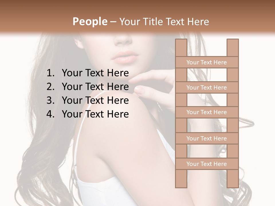 Curly Hair Teen PowerPoint Template