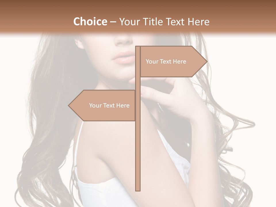 Curly Hair Teen PowerPoint Template