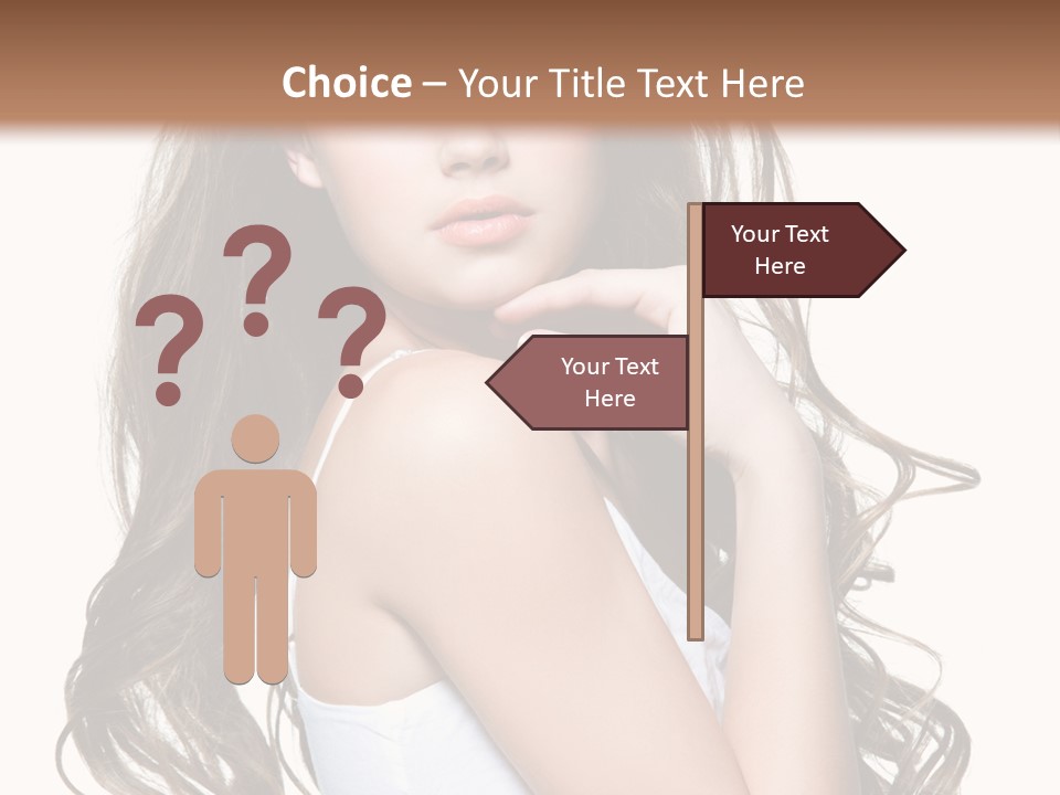 Curly Hair Teen PowerPoint Template