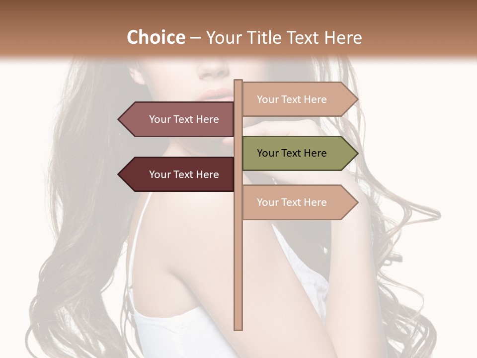 Curly Hair Teen PowerPoint Template