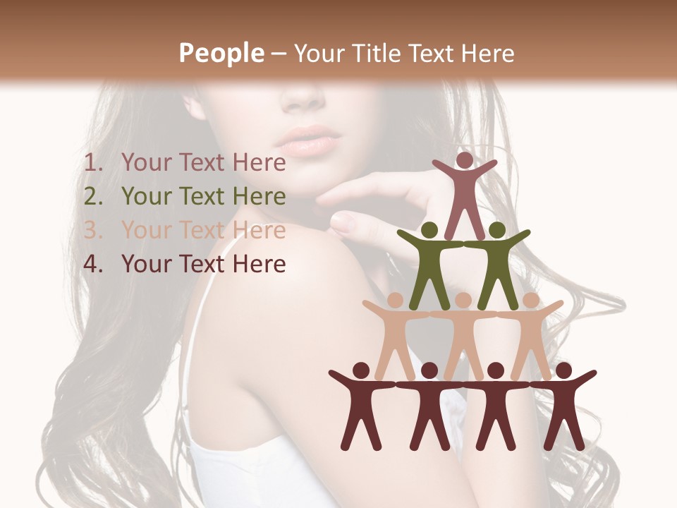 Curly Hair Teen PowerPoint Template
