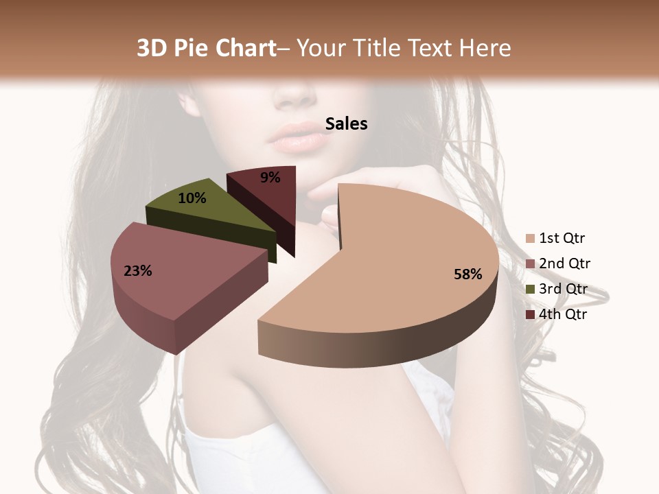 Curly Hair Teen PowerPoint Template