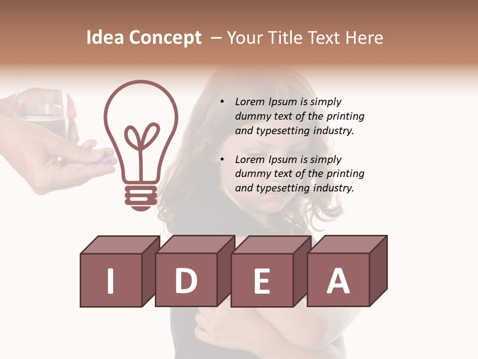 Pill Sad Medicating PowerPoint Template