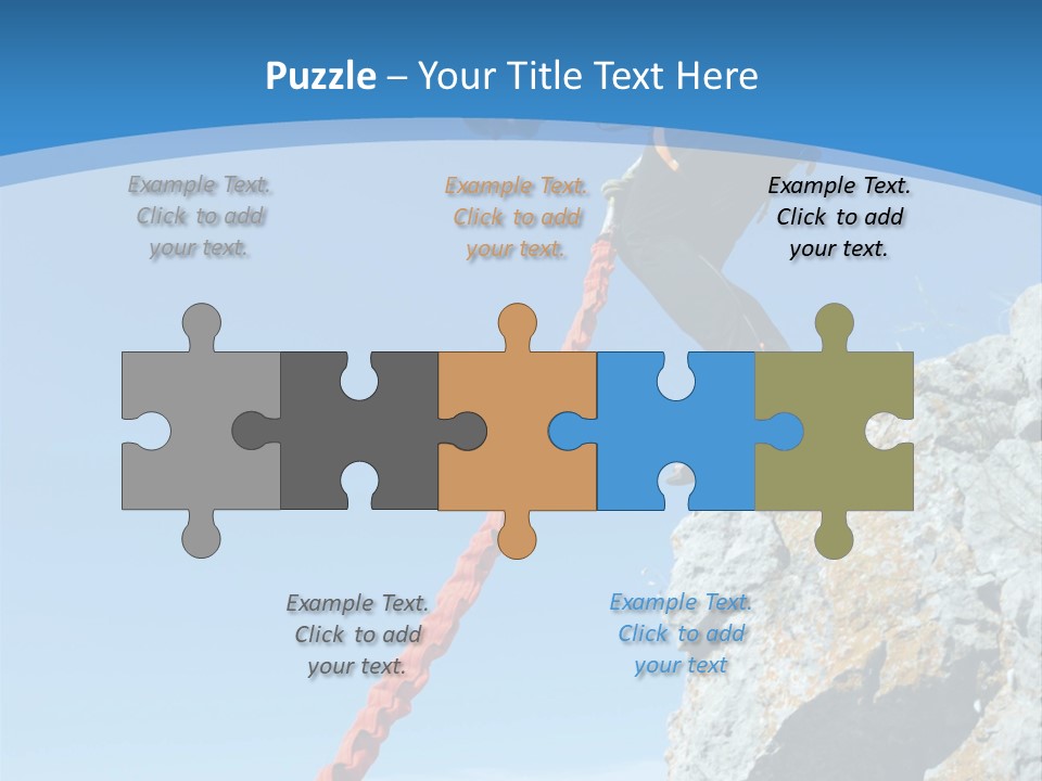 Diving Outdoors Bungee PowerPoint Template