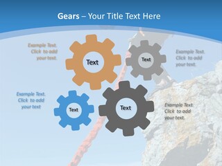 Diving Outdoors Bungee PowerPoint Template