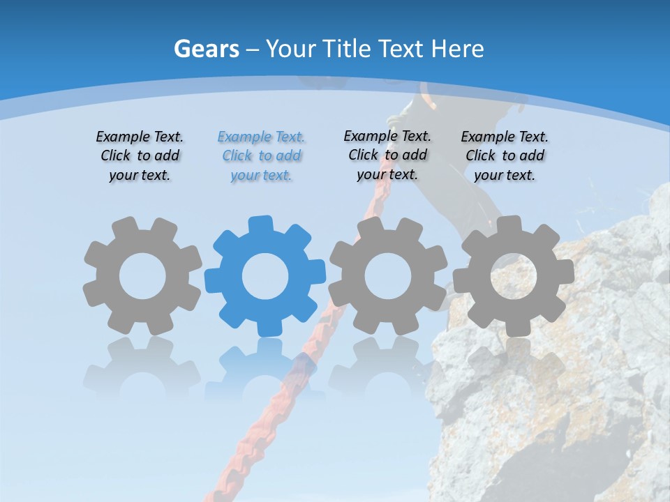 Diving Outdoors Bungee PowerPoint Template