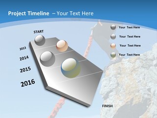 Diving Outdoors Bungee PowerPoint Template