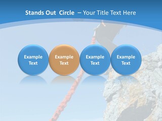 Diving Outdoors Bungee PowerPoint Template