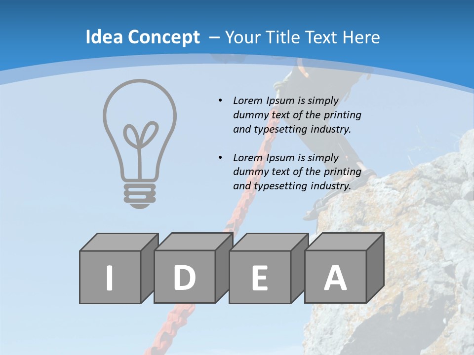 Diving Outdoors Bungee PowerPoint Template