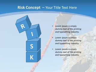 Diving Outdoors Bungee PowerPoint Template