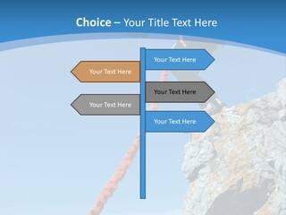 Diving Outdoors Bungee PowerPoint Template