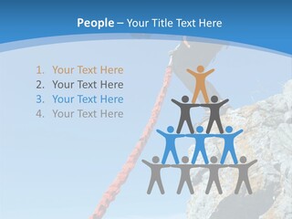 Diving Outdoors Bungee PowerPoint Template