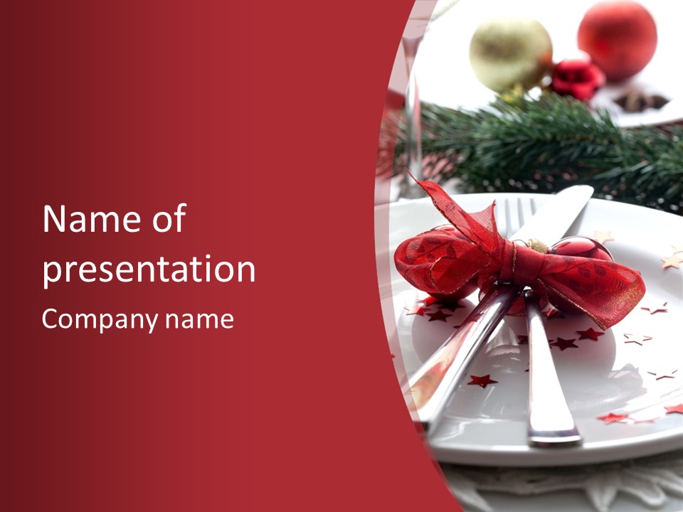 Eat Plate Xmas PowerPoint Template