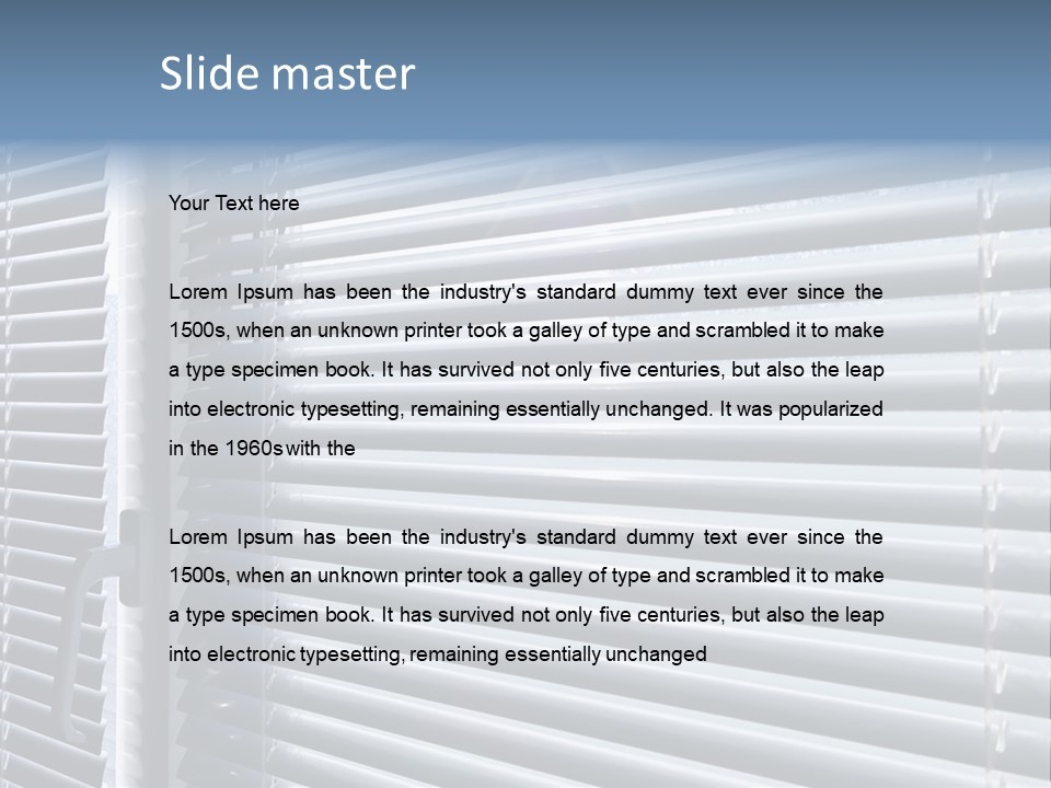 Sunlight Blinds Room PowerPoint Template