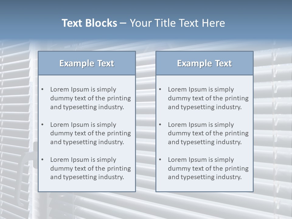 Sunlight Blinds Room PowerPoint Template