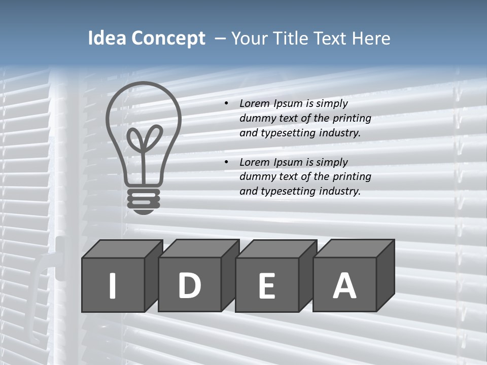 Sunlight Blinds Room PowerPoint Template