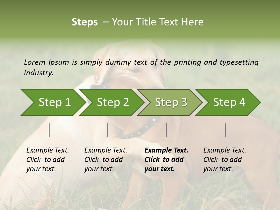 Puppy Grass Purebred PowerPoint Template