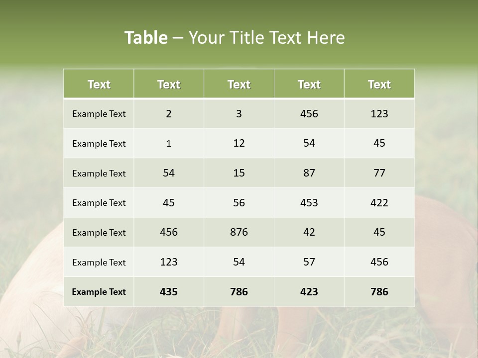 Puppy Grass Purebred PowerPoint Template