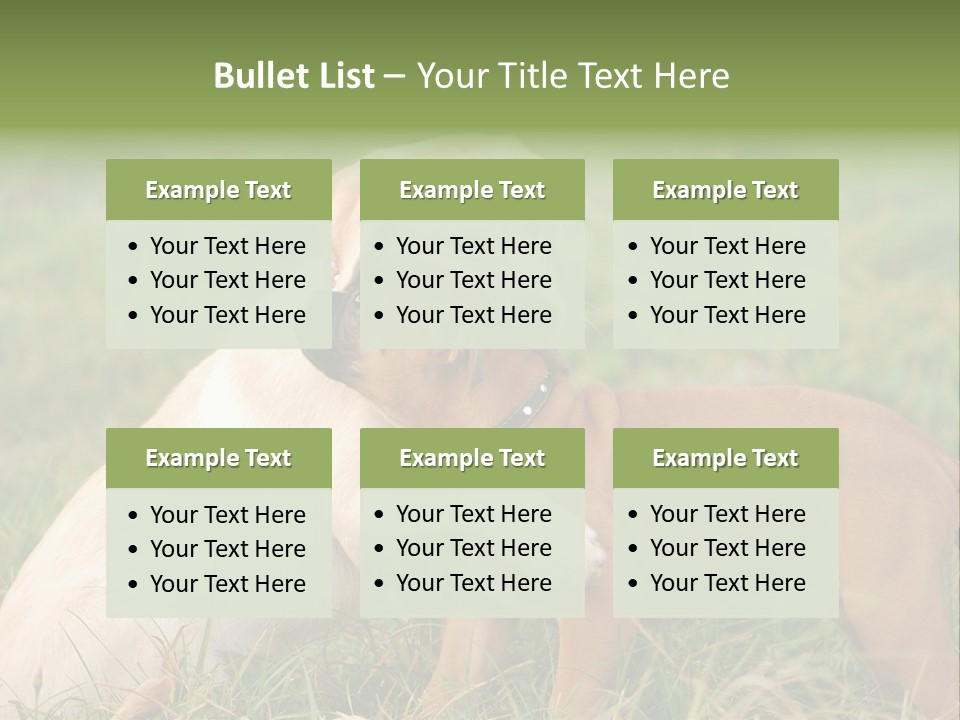 Puppy Grass Purebred PowerPoint Template