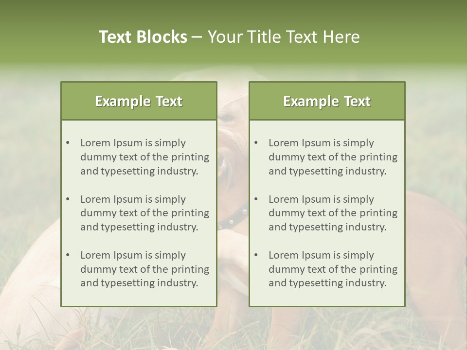 Puppy Grass Purebred PowerPoint Template