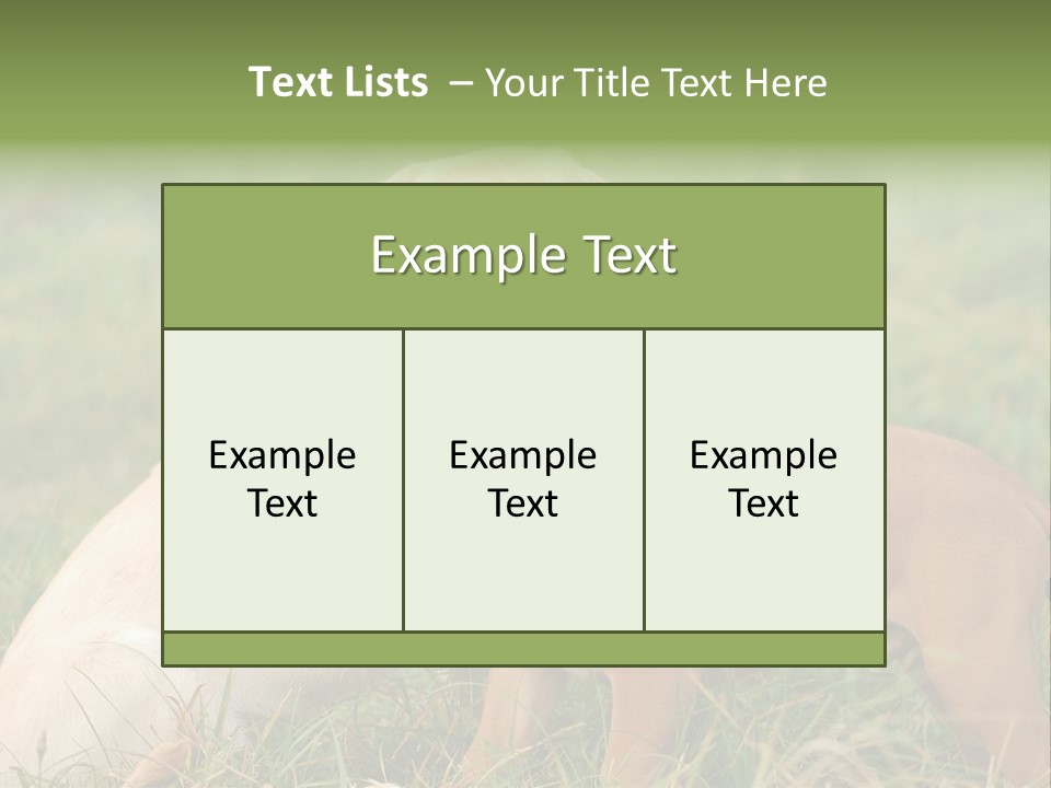 Puppy Grass Purebred PowerPoint Template