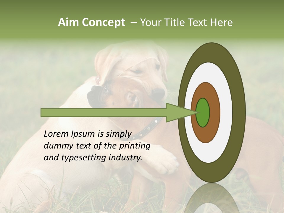 Puppy Grass Purebred PowerPoint Template