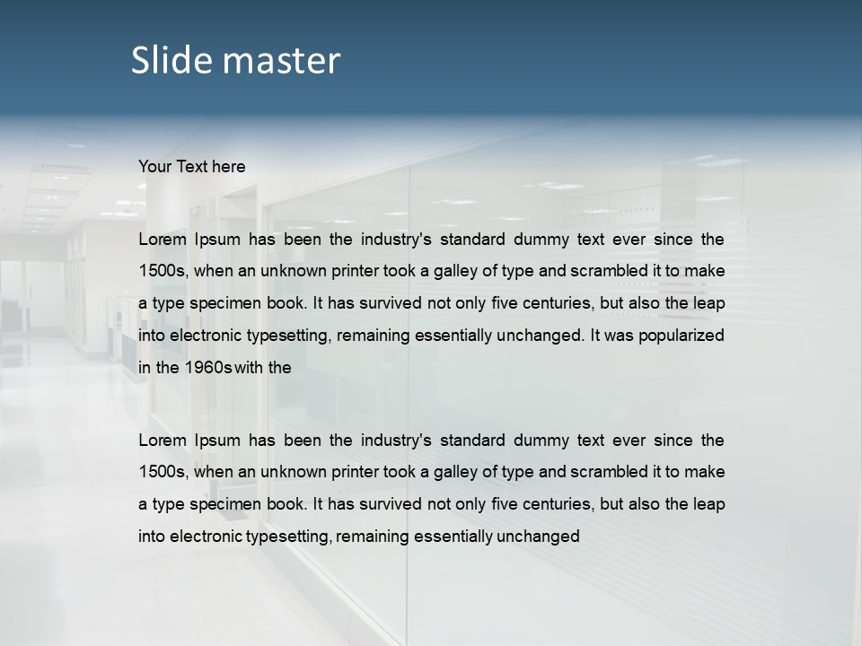 Indoors Desk Modern PowerPoint Template