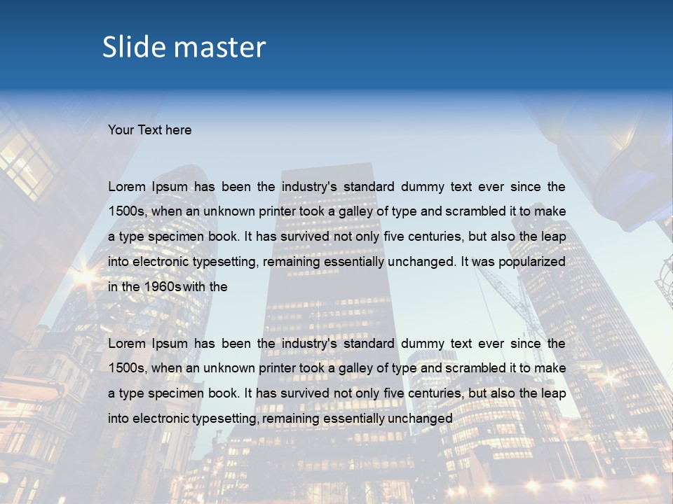 Built Tower City PowerPoint Template
