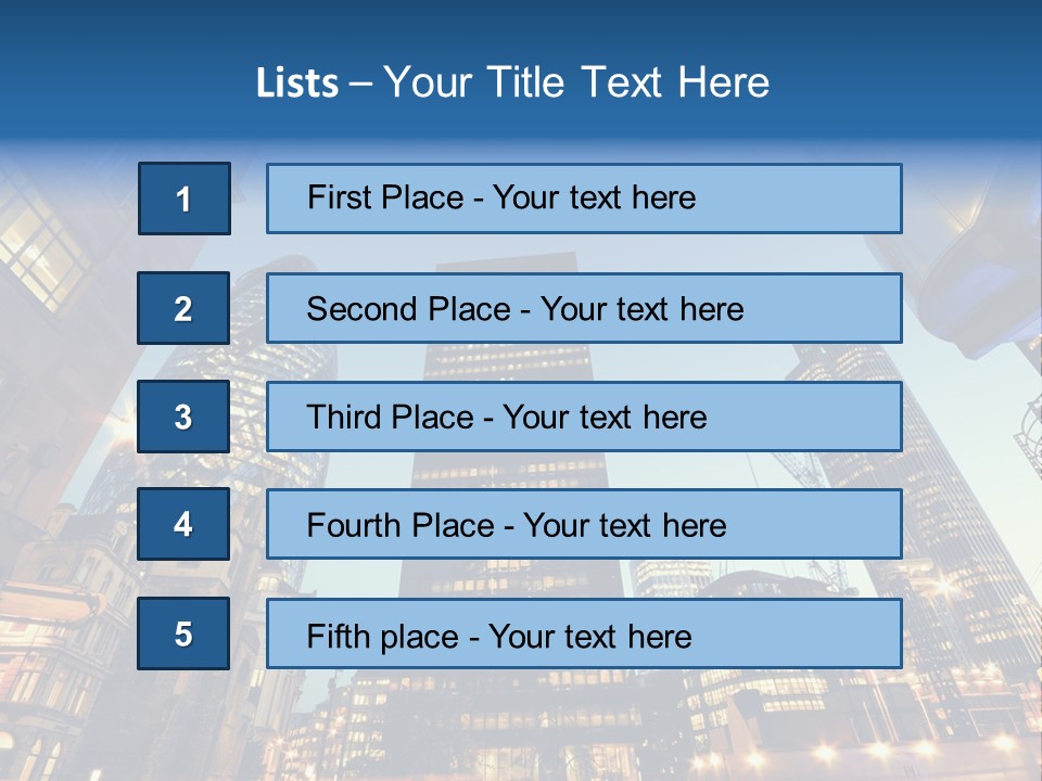 Built Tower City PowerPoint Template