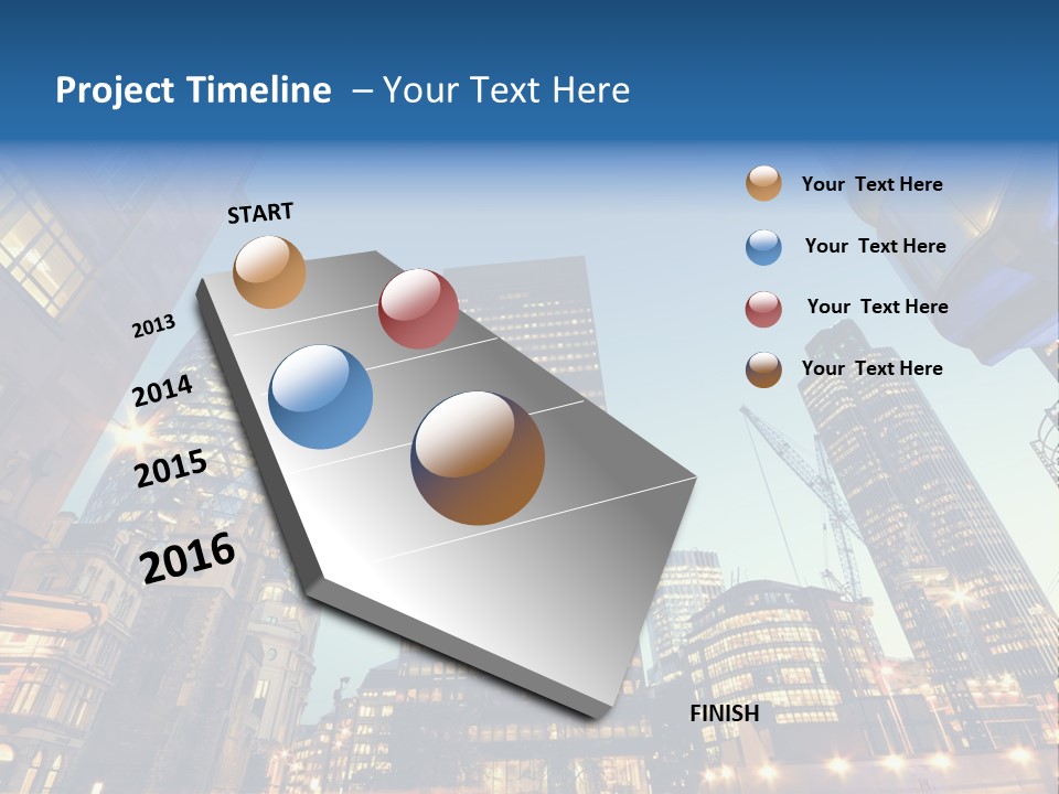 Built Tower City PowerPoint Template