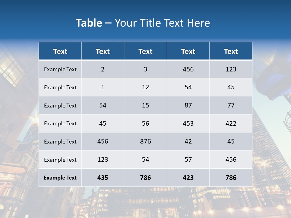 Built Tower City PowerPoint Template