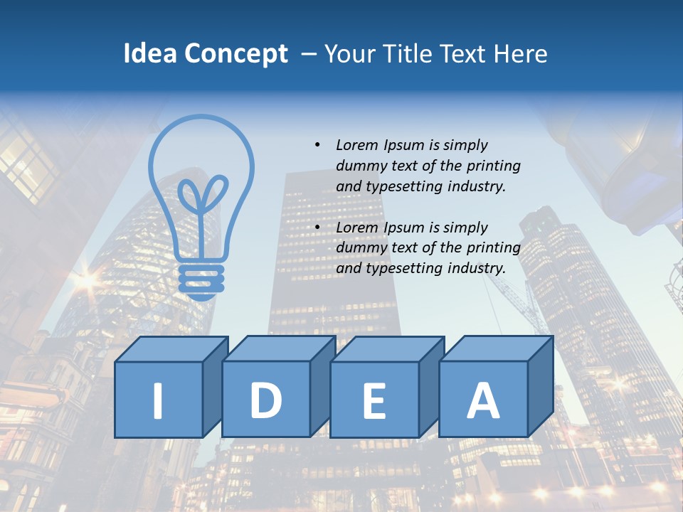 Built Tower City PowerPoint Template